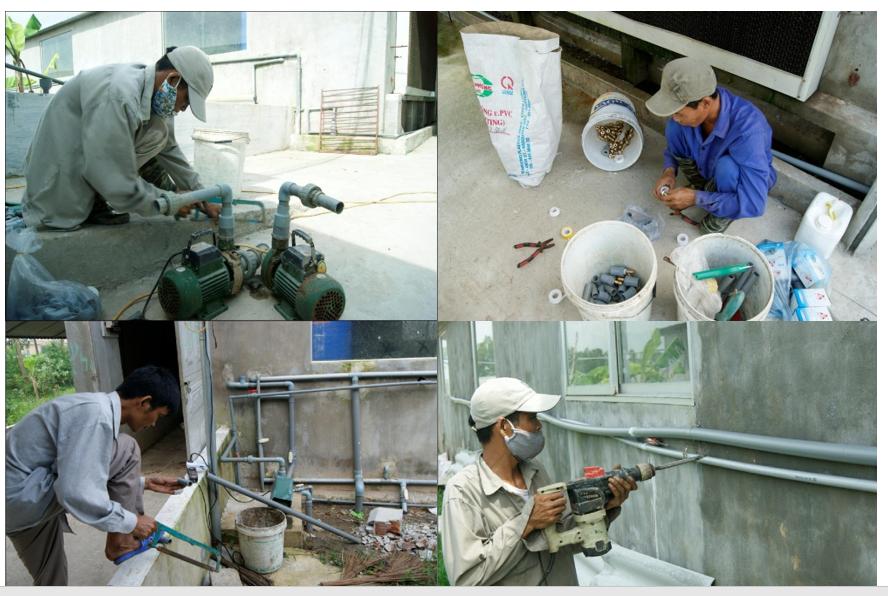 Cách lắp đặt hệ thống tưới phun khử mùi chuồng trại