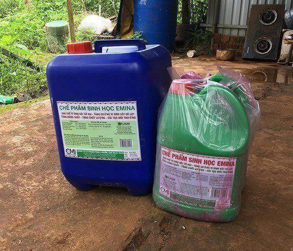 Chế phẩm sinh học EMINA cho cây chanh dây anh Long đã sử dụng