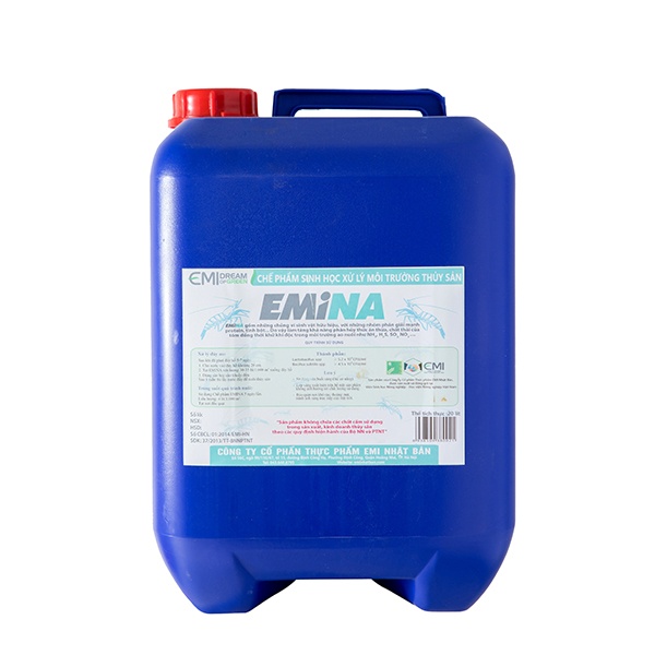 chế phẩm sinh học emina xử lý môi trường thủy sản cho tôm 20 lít